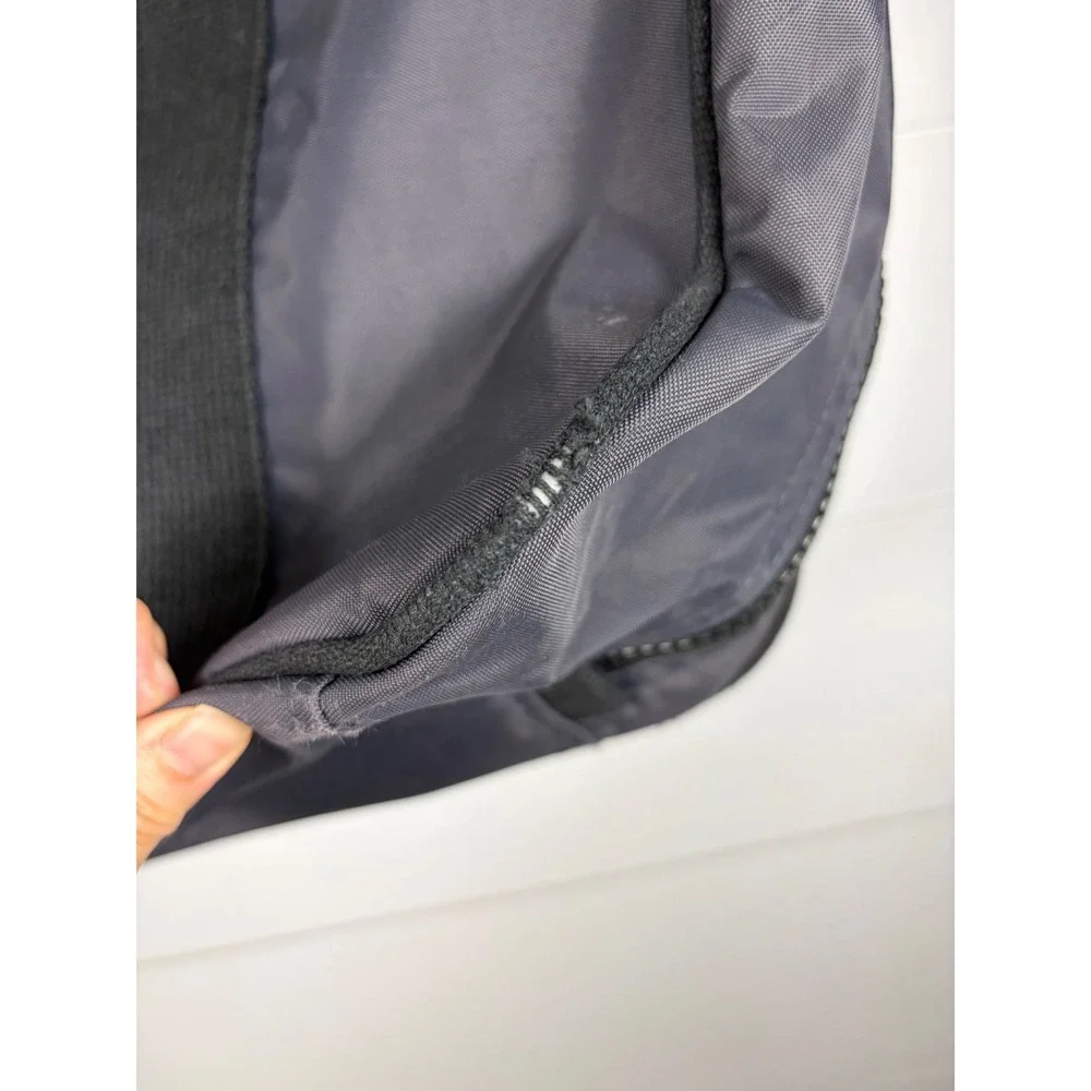 Vintage 90s Lands End Lighthouse Gray Nylon Bag Double Handle Work Travel READ